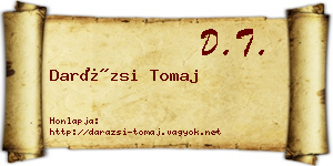 Darázsi Tomaj névjegykártya
